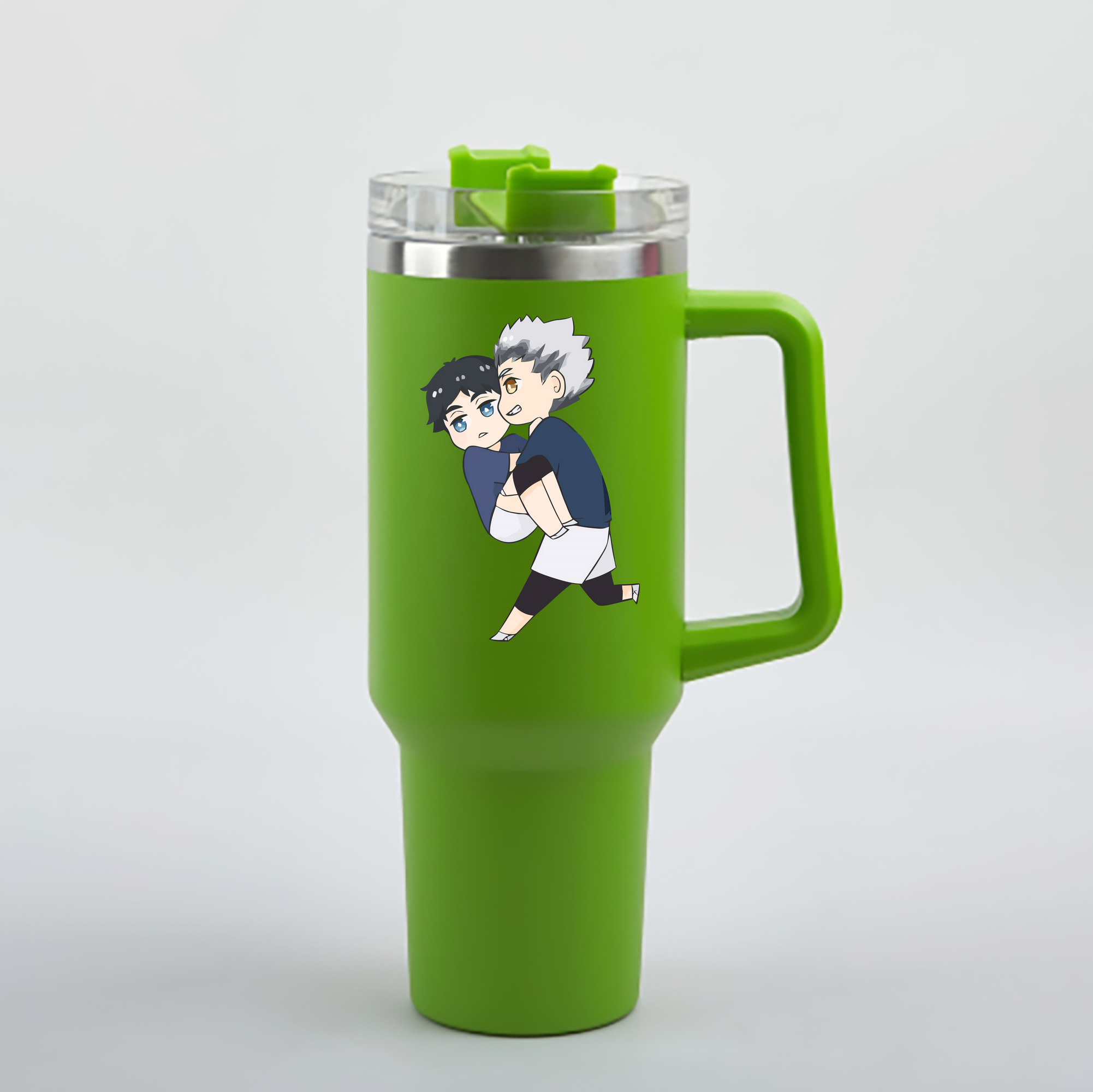 （画像用） ハイキュー!! Haikyu!! 1200mL車用タンブラー - クリスタルステッカー（プラスチックストロー付き）